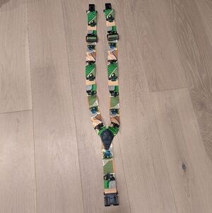 Green and Tan Tractor Themed Suspenders